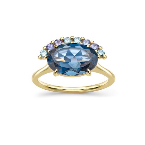 Libby London Blue Topaz Cocktail Ring