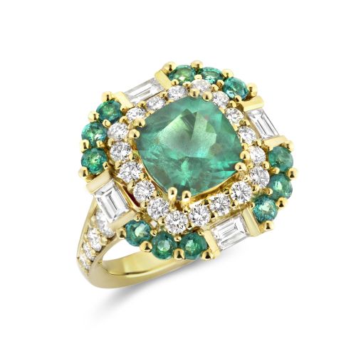 Carmen Emerald & Diamond Ring