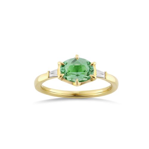 Jenna Green Tourmaline & Diamond Ring 