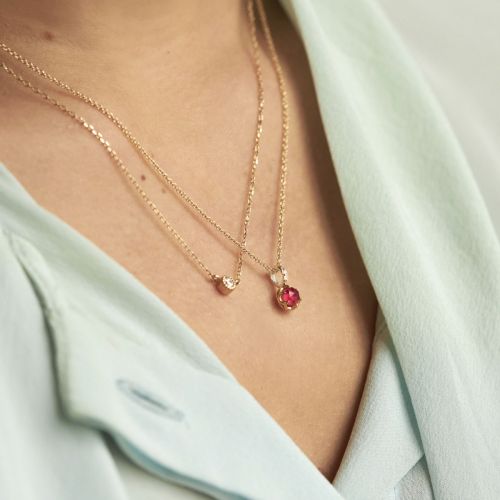 January Garnet Birthstone Pendant