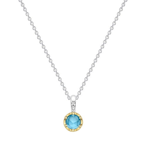 March Aquamarine Birthstone Pendant