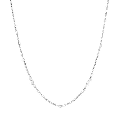 Folded Heart Chain Necklace 