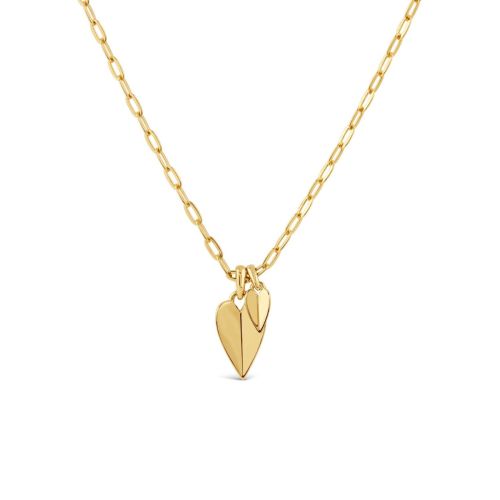 Folded Heart Duo Charm Pendant