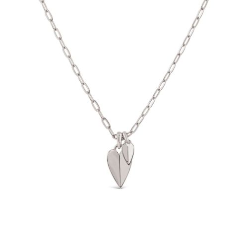 Folded Heart Duo Charm Pendant