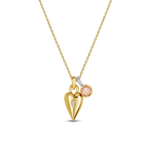My World Heart & Birthstone Duo Pendant