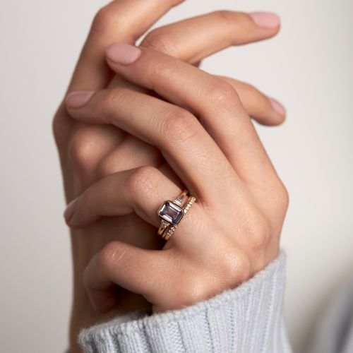 Mila Lilac Sapphire & Diamond Ring 