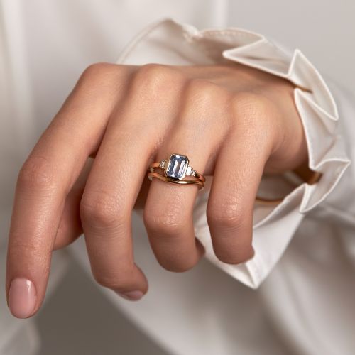 Mila Blue Sapphire & Diamond Ring 
