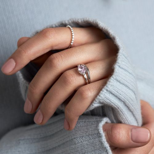 Jenna Pink Sapphire & Diamond Ring 