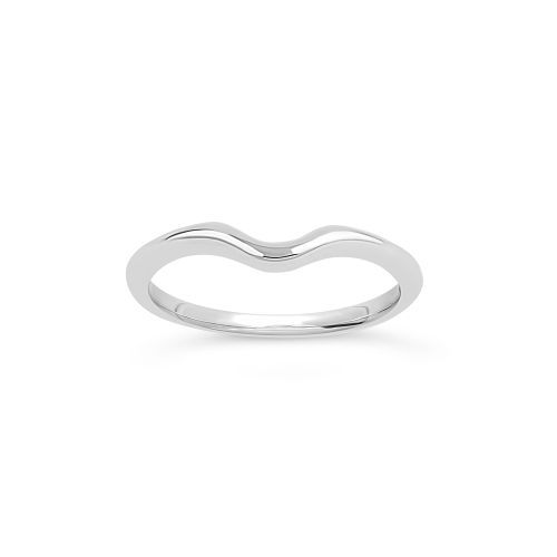 Ellie Solitaire Curve Wedding Band