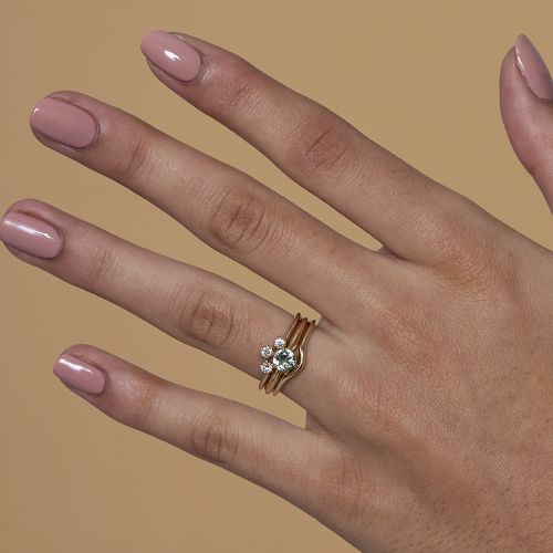Ellie Solitaire Curve Wedding Band