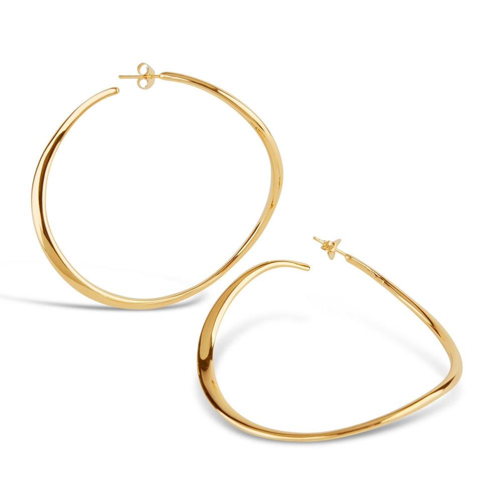Large Hoop Earring in Gold Plate