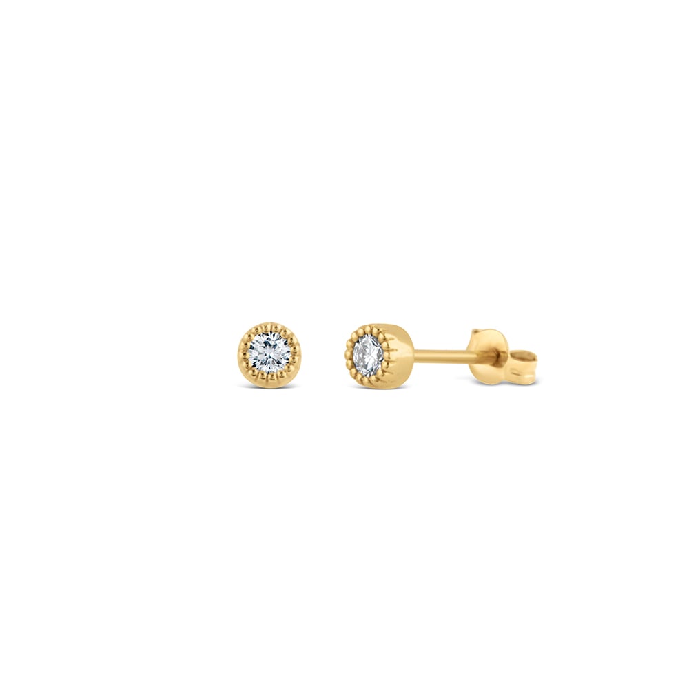 Mini Solitaire Lab-Grown Diamond Stud Earring
