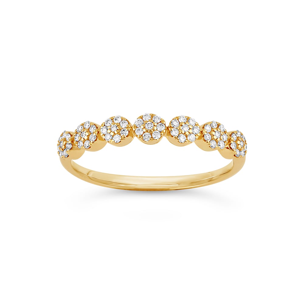 Starflower Diamond Half Eternity Ring