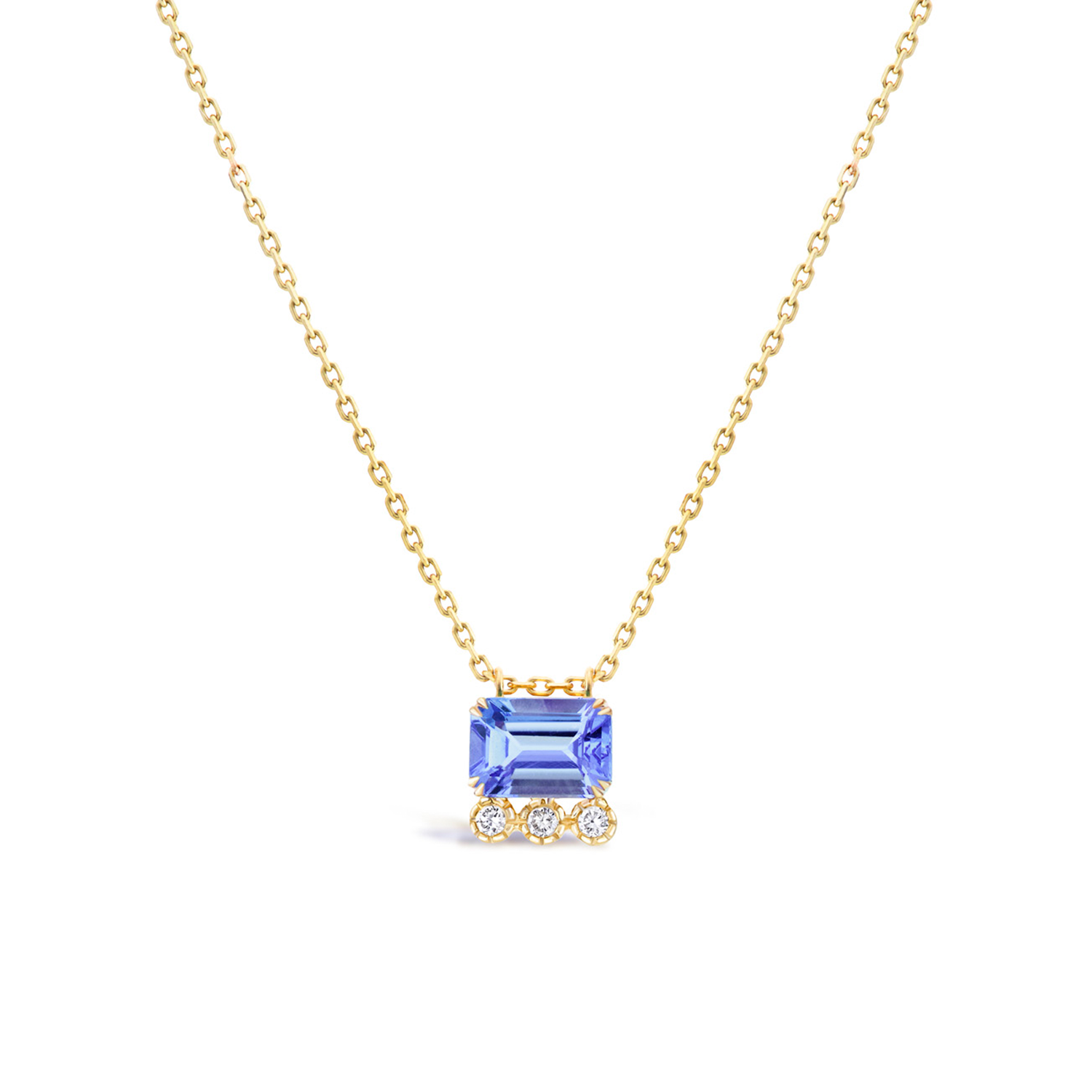 Betony Tanzanite & Lab-Created Diamond Pendant