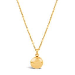 Button Locket with Heart Charm