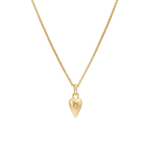 Heart Shield Charm Necklace