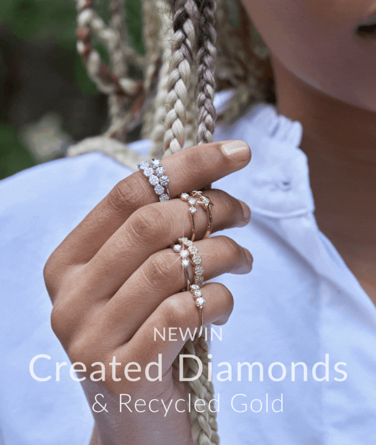 New In Diamond Pinkies & Earrings
